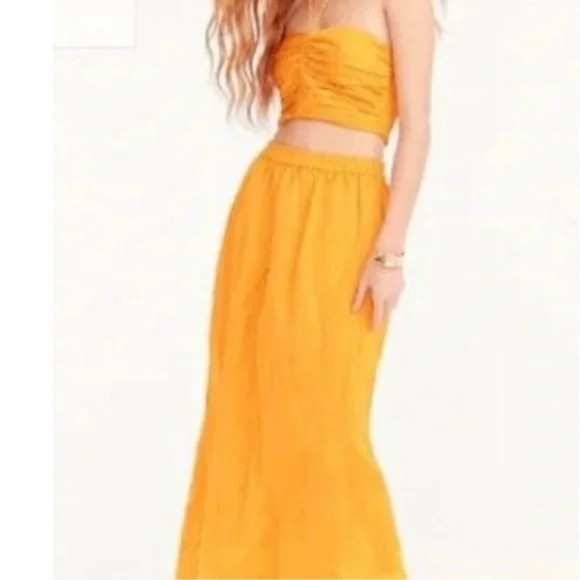 J.Crew collection NWT textured satin skirt set lined with pockets 2 piece set - Picture 1 of 16